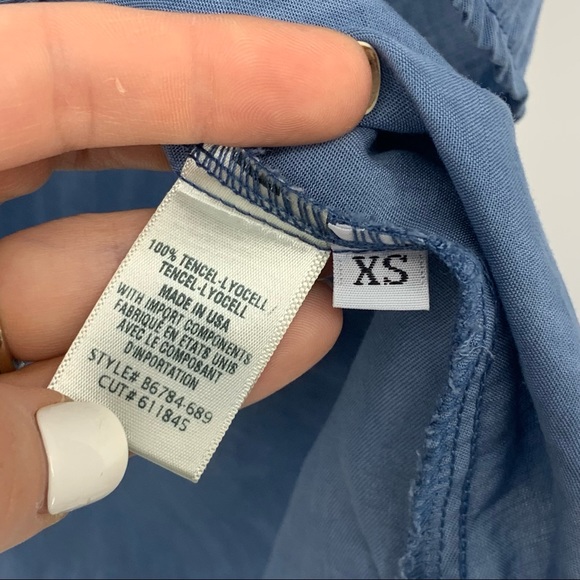 Anthropologie Bella Dahl Dip Dye Chambray Dress XS - Picture 8 of 10